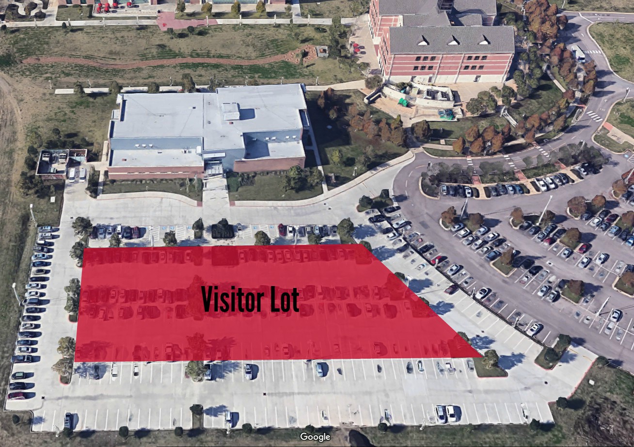 Map of UHSL visitor parking lot